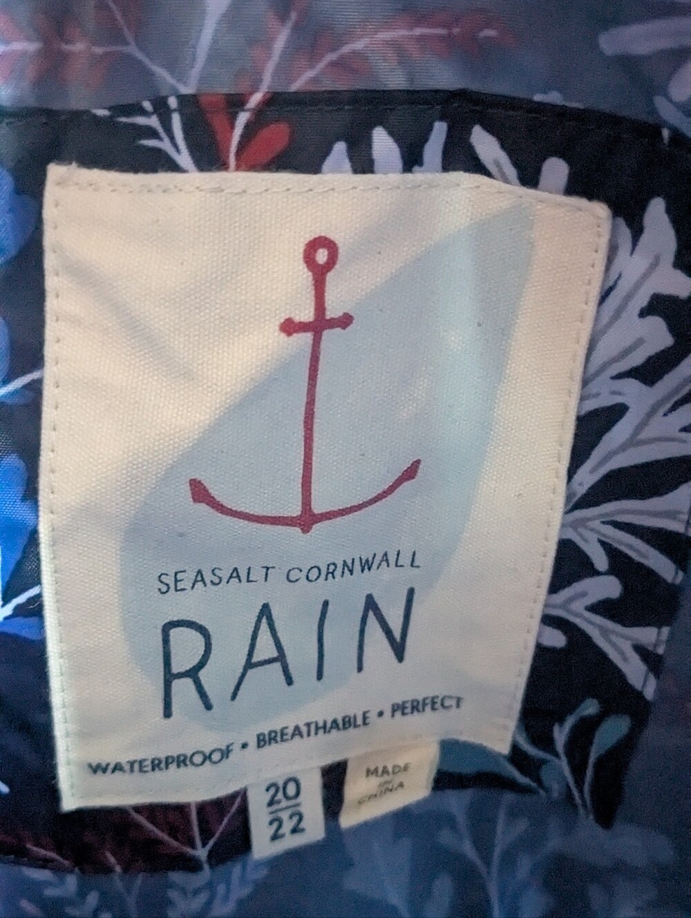 Seasalt Cornwall Jacket Rain Pack -it Packable 20/22